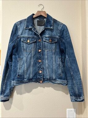 Blank NYC Distressed Blue Denim Jacket